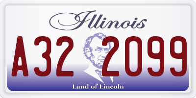 IL license plate A322099