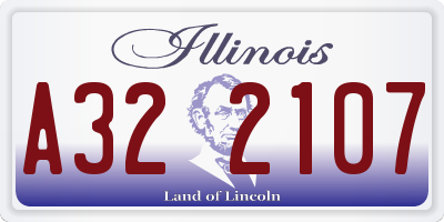 IL license plate A322107