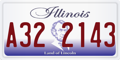 IL license plate A322143