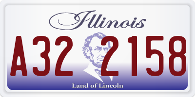IL license plate A322158