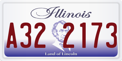 IL license plate A322173