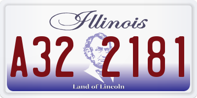 IL license plate A322181