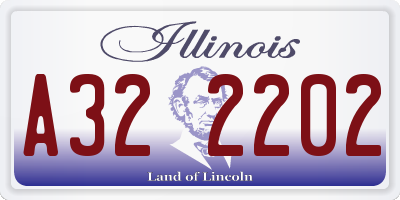IL license plate A322202