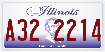 IL license plate A322214