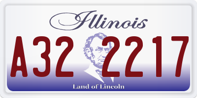 IL license plate A322217
