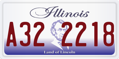 IL license plate A322218