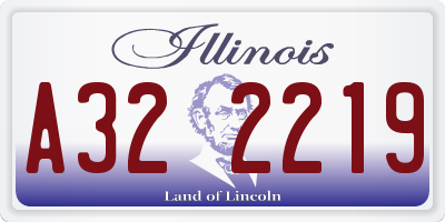 IL license plate A322219