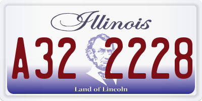 IL license plate A322228