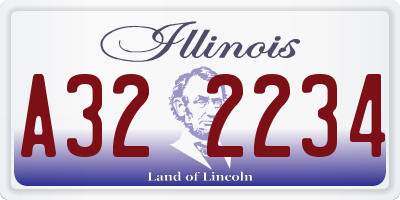 IL license plate A322234