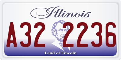 IL license plate A322236