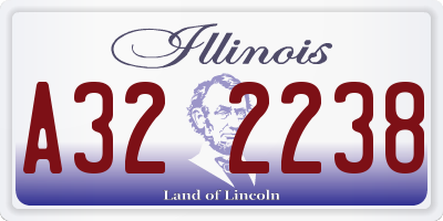 IL license plate A322238