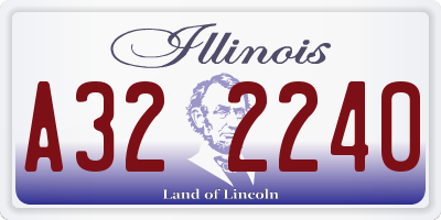 IL license plate A322240