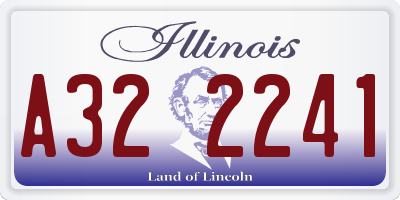 IL license plate A322241
