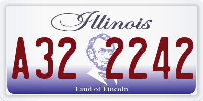 IL license plate A322242