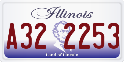 IL license plate A322253