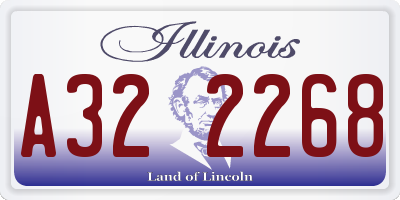 IL license plate A322268