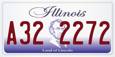 IL license plate A322272