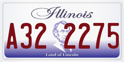 IL license plate A322275