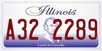 IL license plate A322289