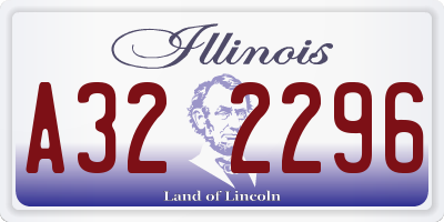 IL license plate A322296