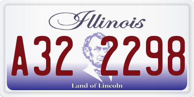 IL license plate A322298