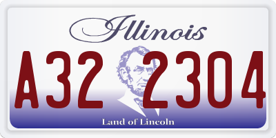 IL license plate A322304