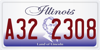IL license plate A322308