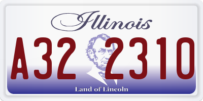 IL license plate A322310