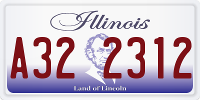 IL license plate A322312