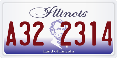 IL license plate A322314