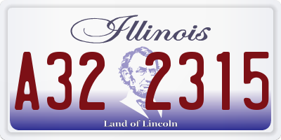 IL license plate A322315