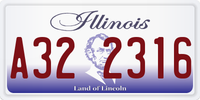 IL license plate A322316
