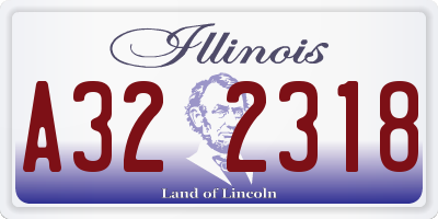 IL license plate A322318
