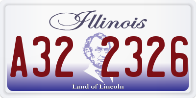 IL license plate A322326