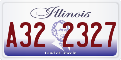 IL license plate A322327