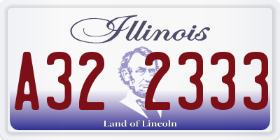 IL license plate A322333