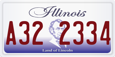 IL license plate A322334