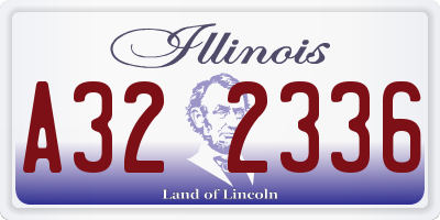 IL license plate A322336