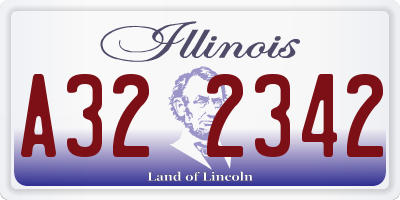 IL license plate A322342