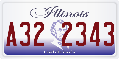 IL license plate A322343