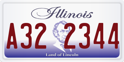 IL license plate A322344