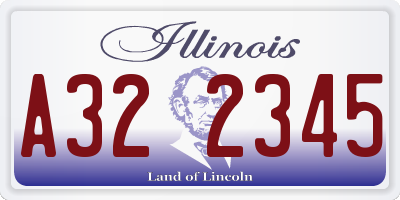 IL license plate A322345