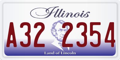 IL license plate A322354