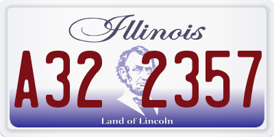 IL license plate A322357