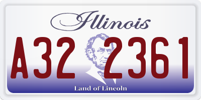 IL license plate A322361