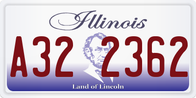 IL license plate A322362