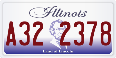 IL license plate A322378