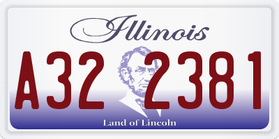 IL license plate A322381