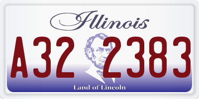 IL license plate A322383