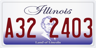 IL license plate A322403
